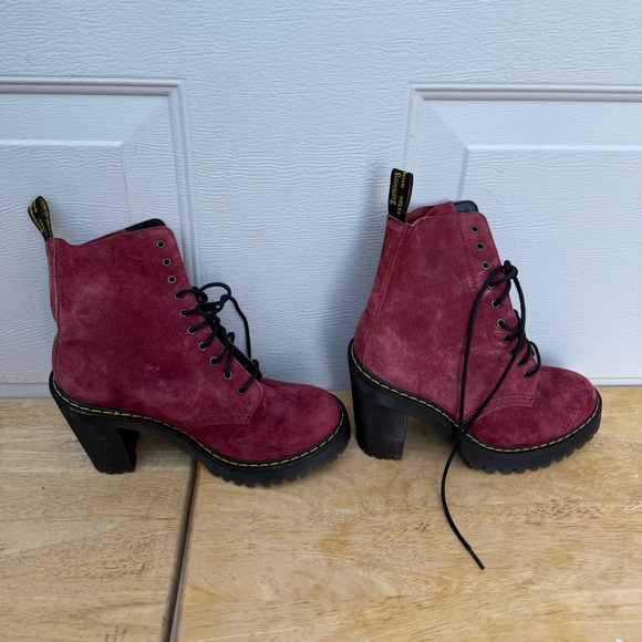 Dr Martens Kendra Boots Wine Red Sz 7 - Picture 5 of 15